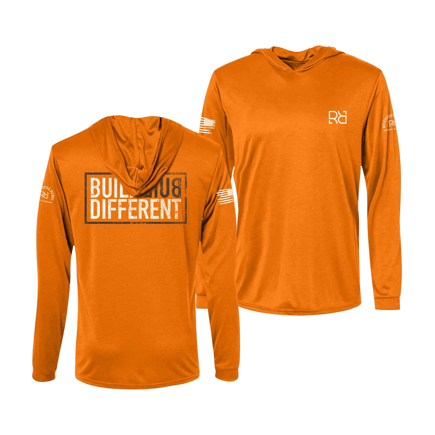 Built Different | Men's Dry Fit Hooded Long Sleeve | UPF50