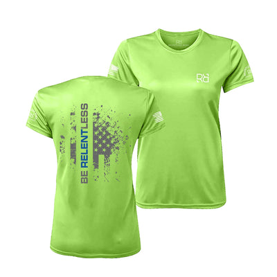 Neon Lime Be Relentless Law Enforcement Edition Women's Dri Fit