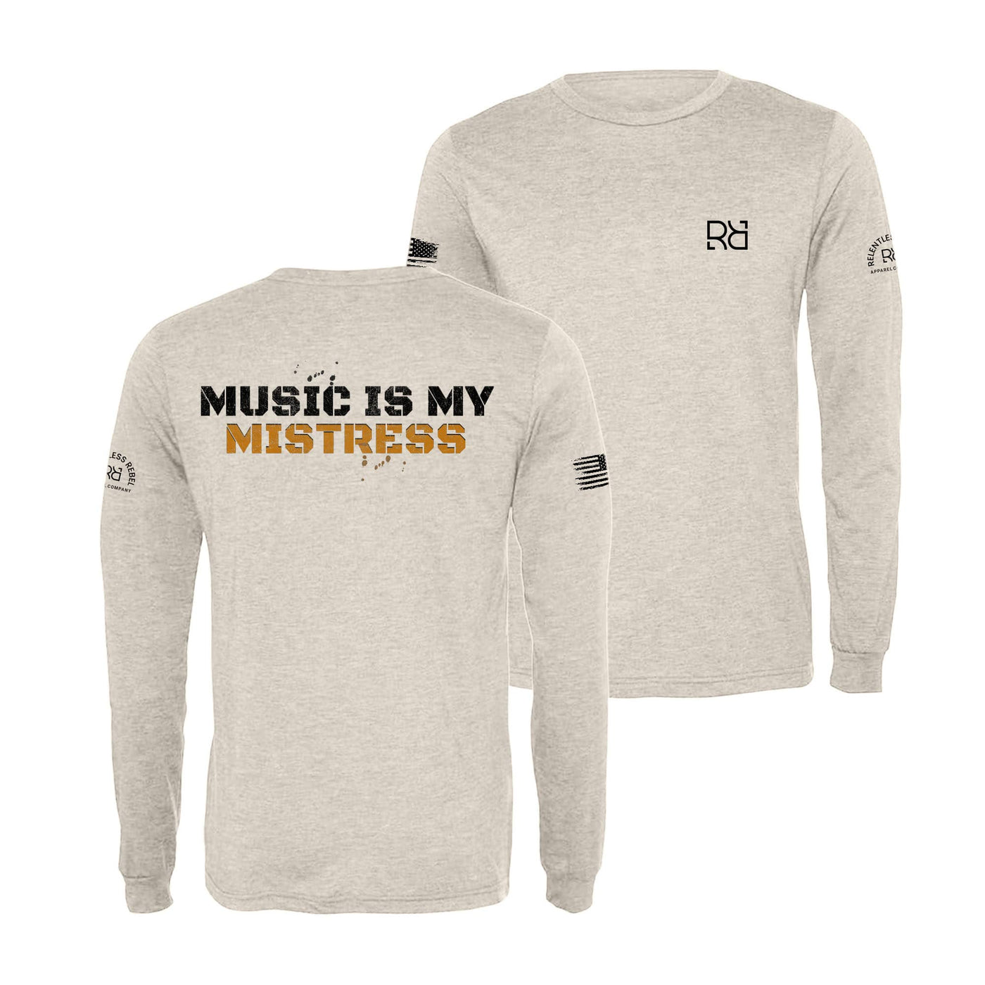 Oatmeal Music is my Mistress Men's Long Sleeve