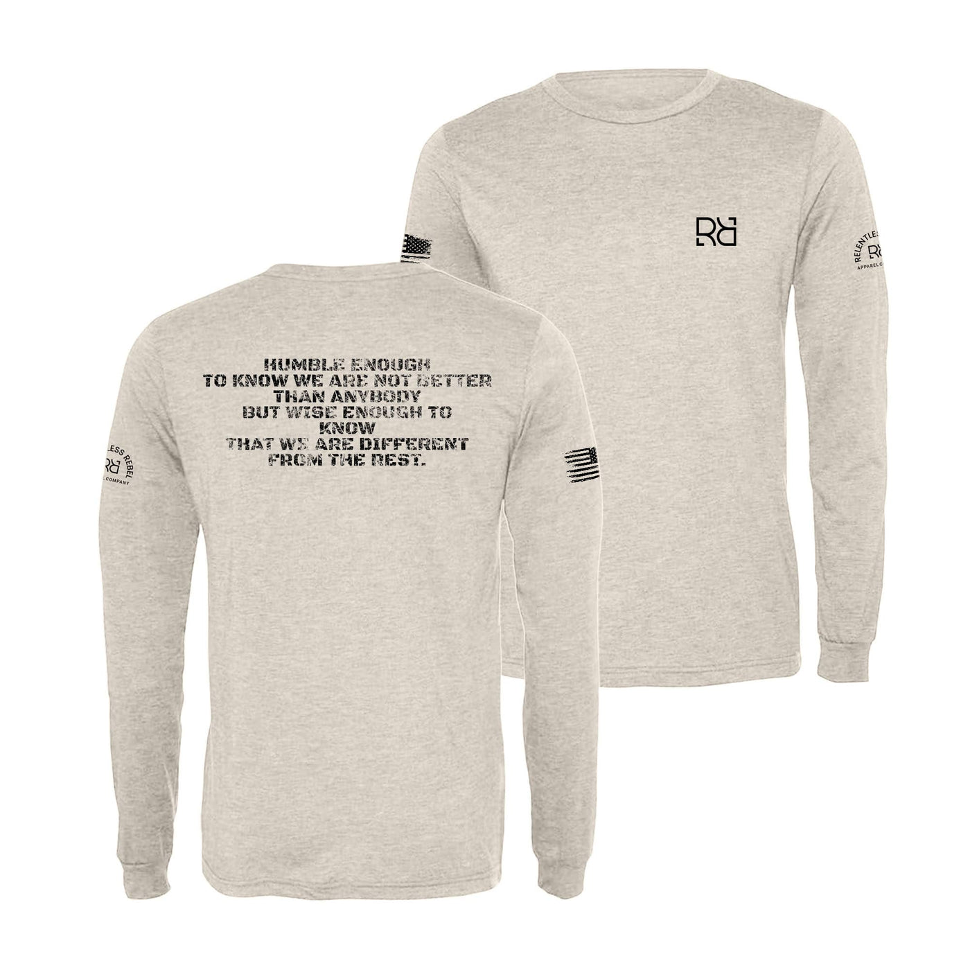 Oatmeal Humble Enough to Know Men's Long Sleeve