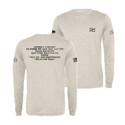 Oatmeal Humble Enough to Know Men's Long Sleeve