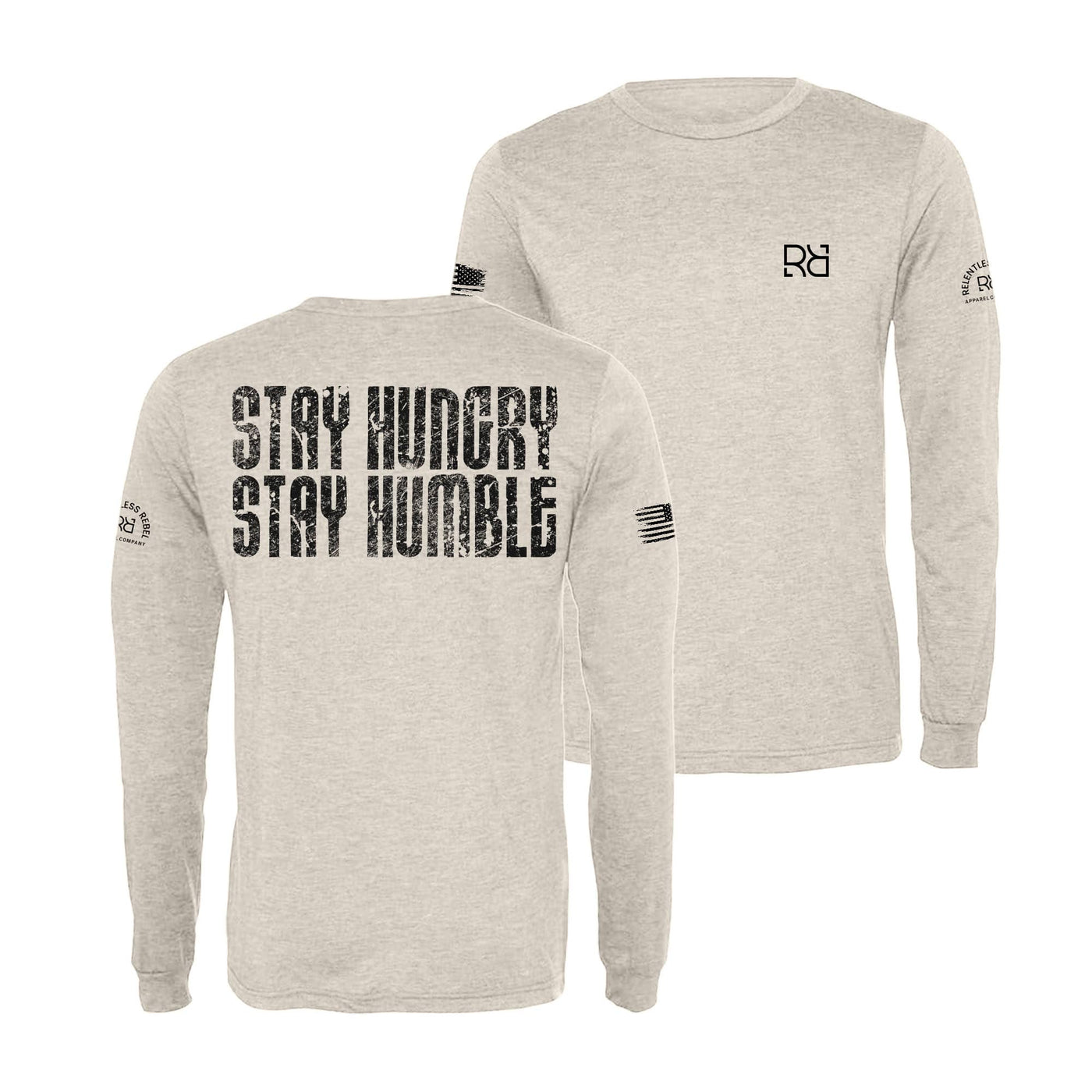 Oatmeal Stay Hungry Say Humble Men's Dri Fit Long Sleeve