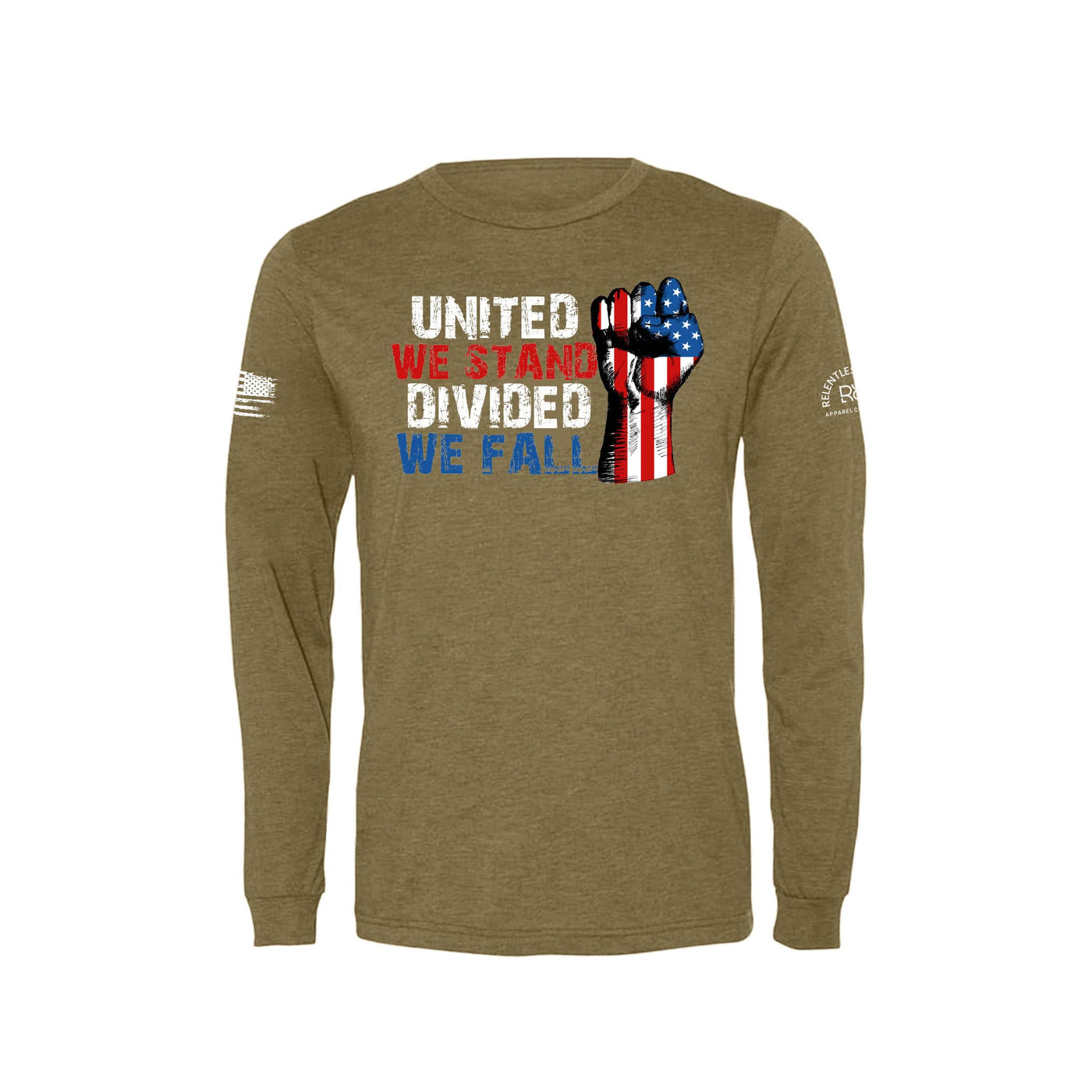 Olive United We Stand Men's Long Sleeve Tee