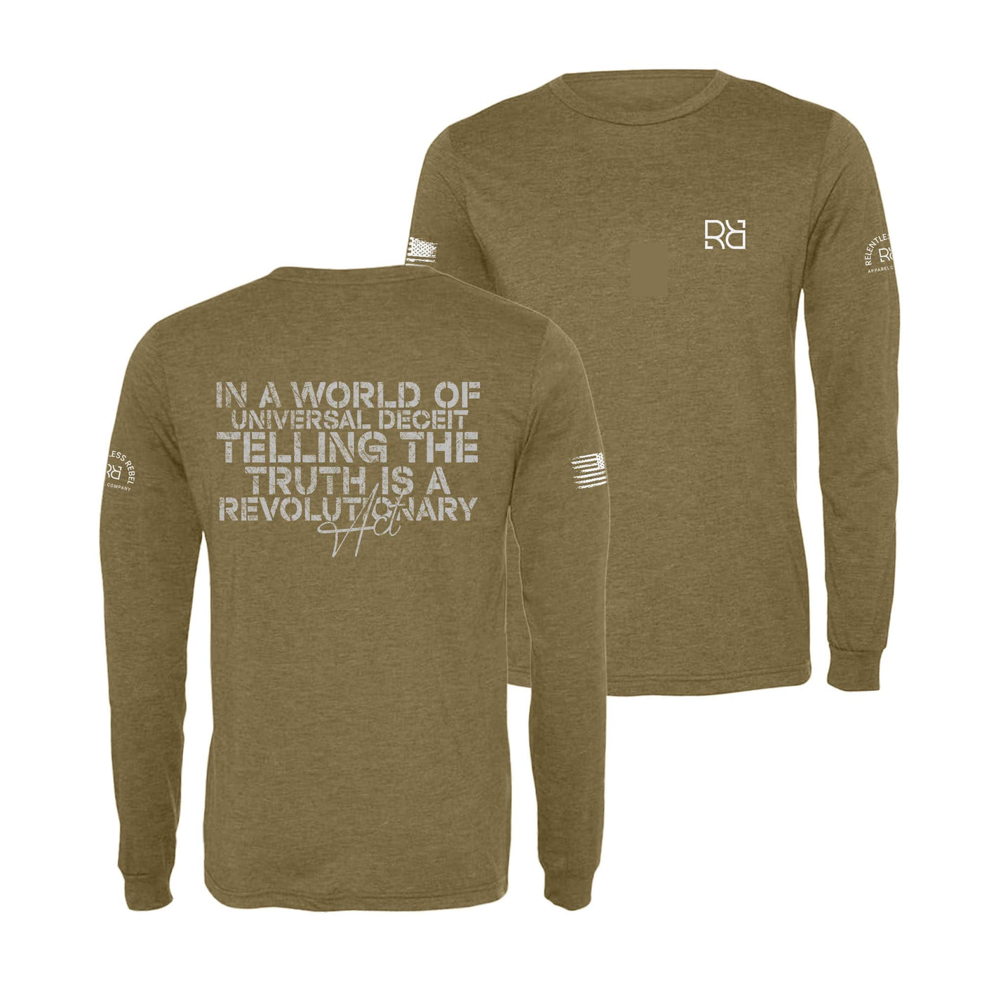 Olive In A World of Universal Deceit Men's Long Sleeve