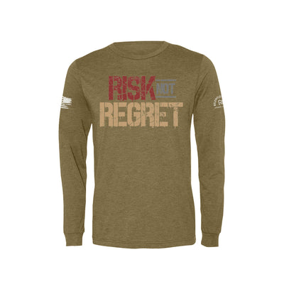 Olive Risk Not Regret Men's Long Sleeve Tee 