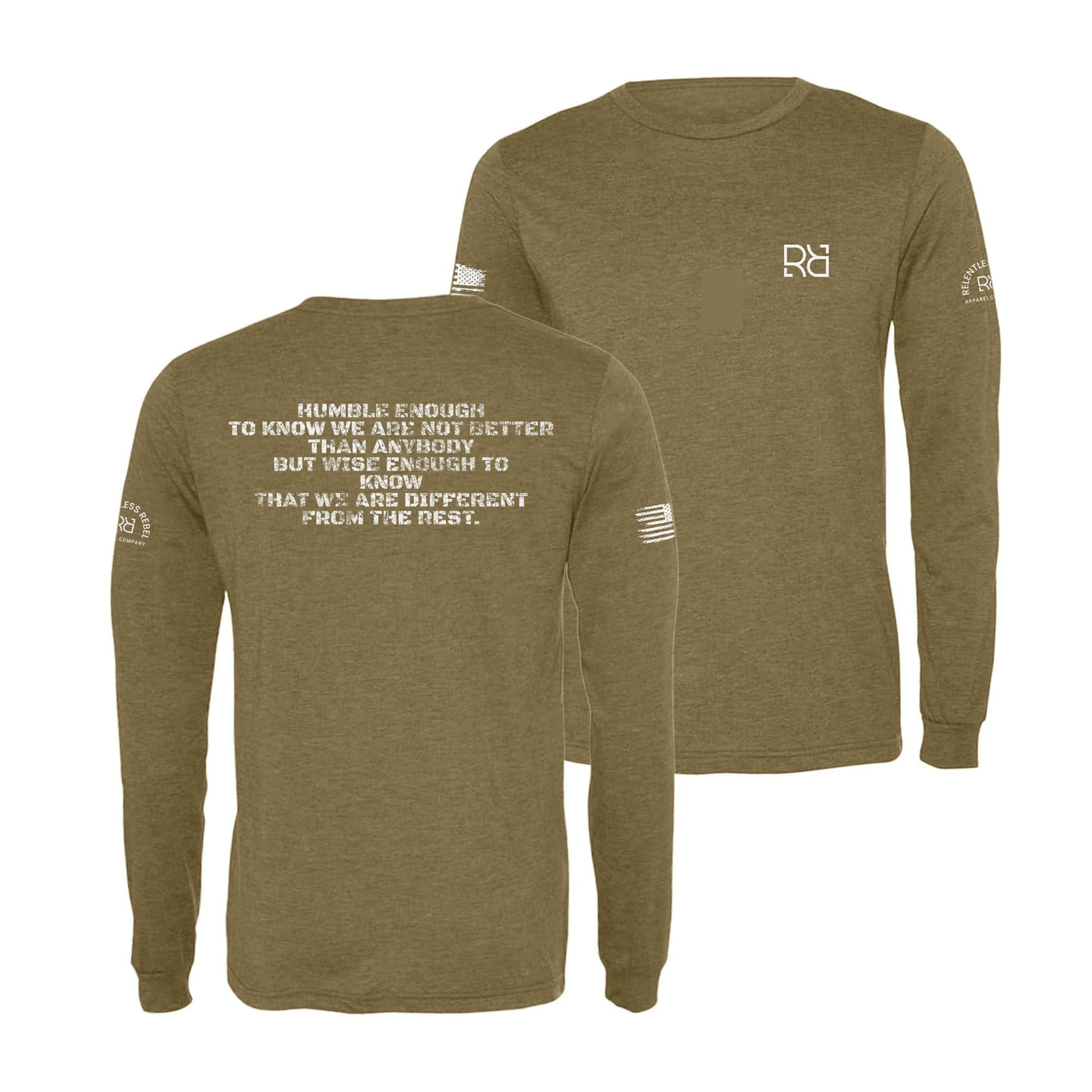 Olive Humble Enough to Know Men's Long Sleeve