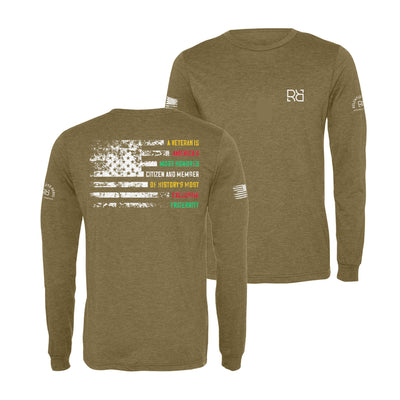 Olive A Veteran Men's Long Sleeve