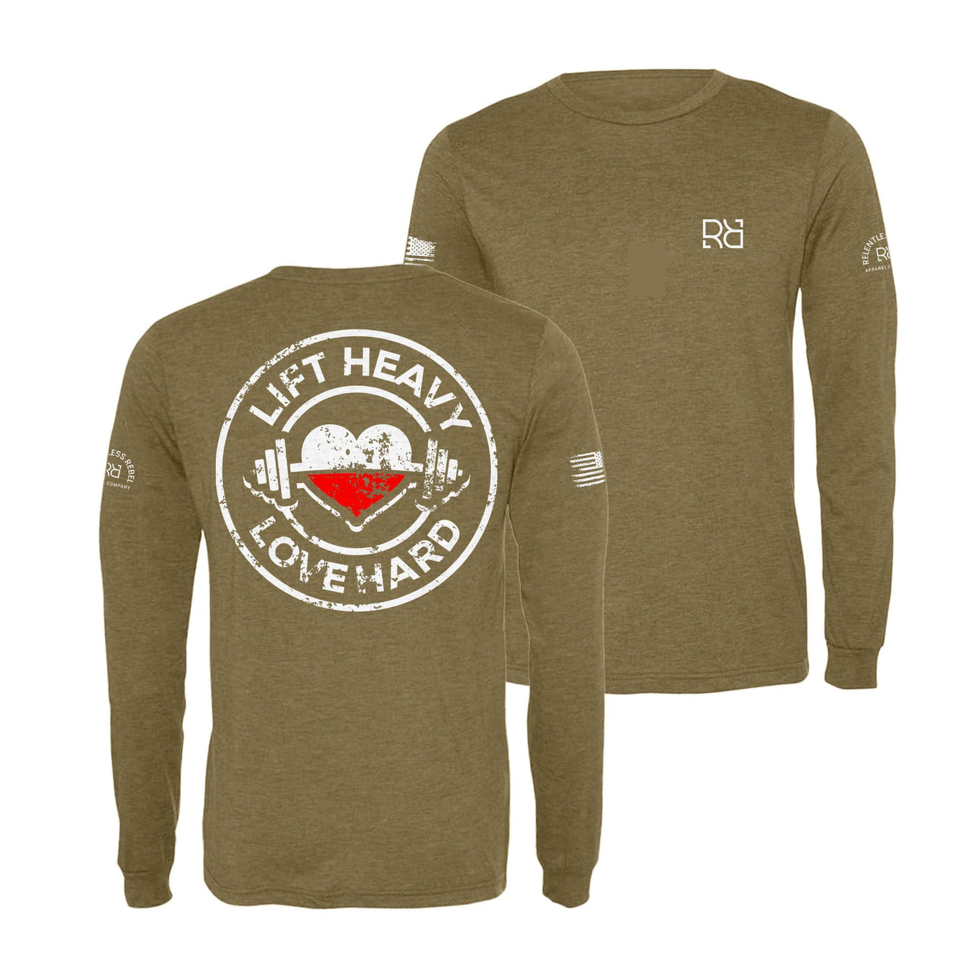 Olive Lift Heavy Love Hard Long Sleeve Shirt