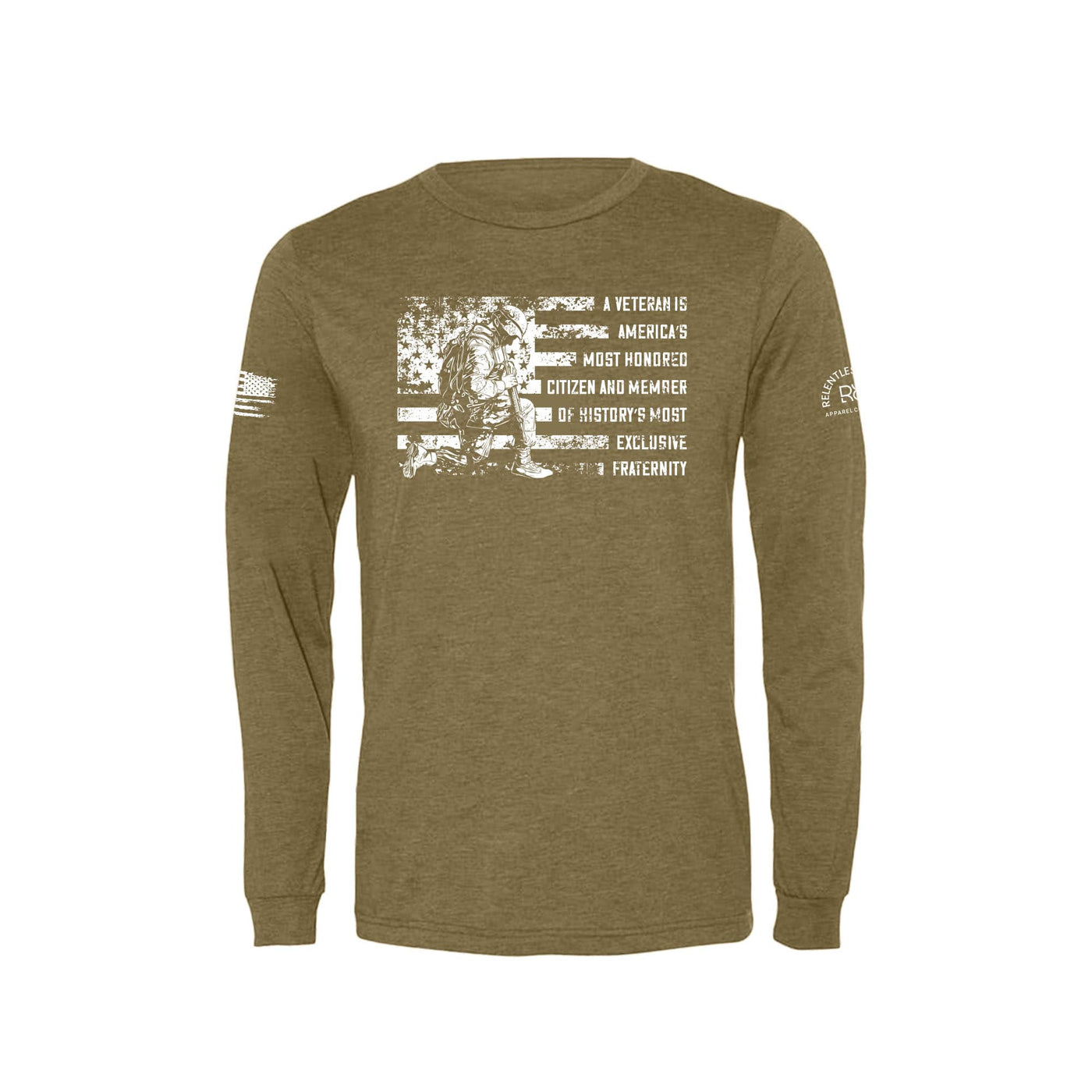 Olive A Veteran Men's Long Sleeve Tee