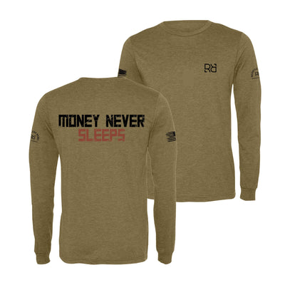 Olive Money Never Sleeps Men's Long Sleeve