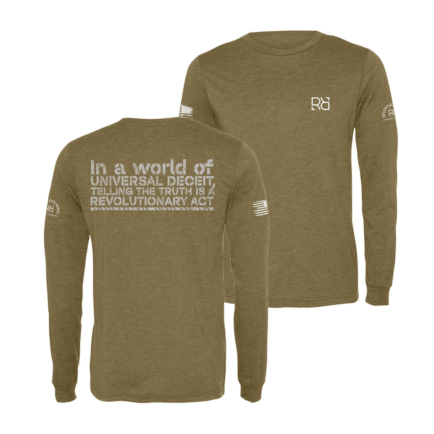 Olive In A World of Universal Deceit Men's Long Sleeve