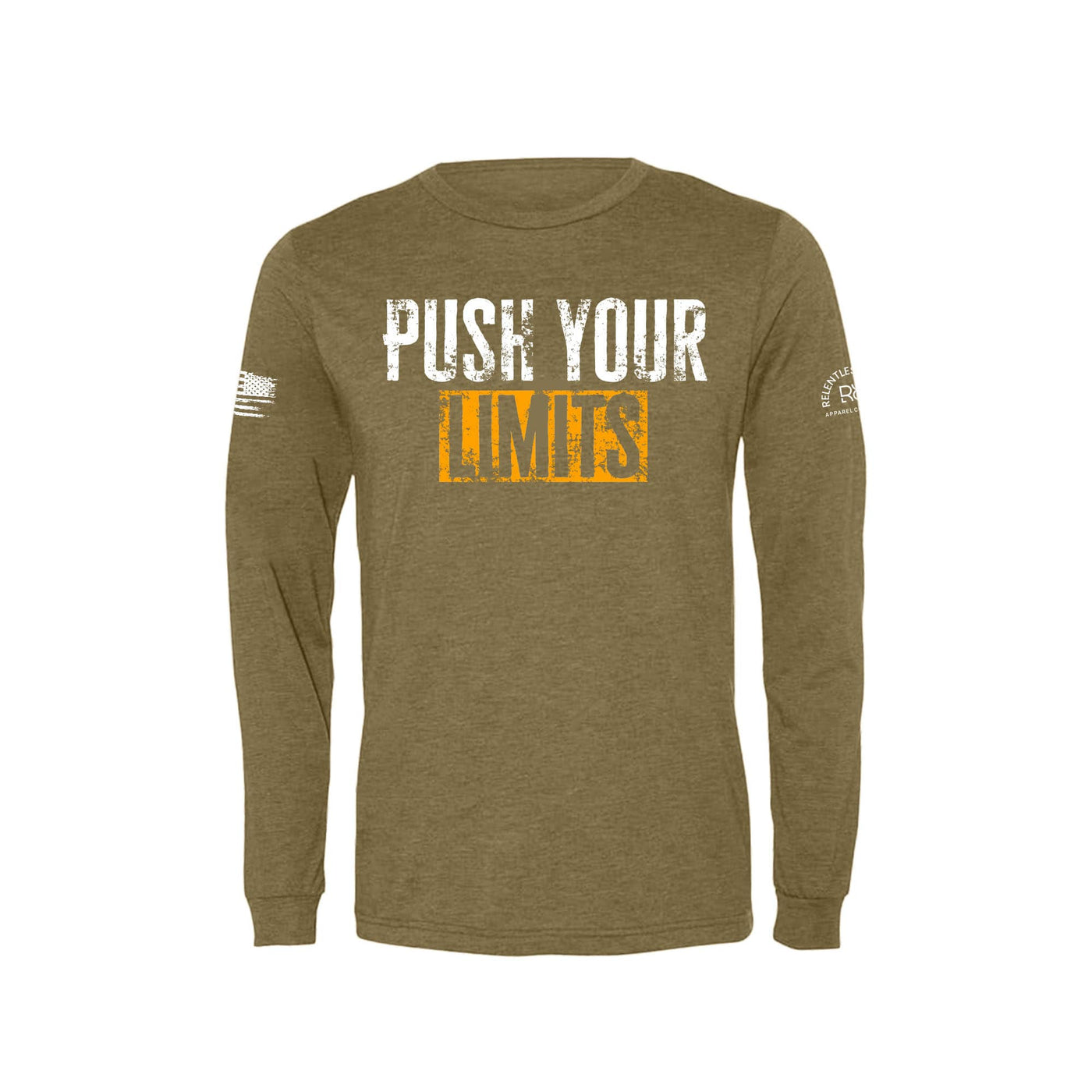 Olive Push Your Limits Men's Long Sleeve Tee