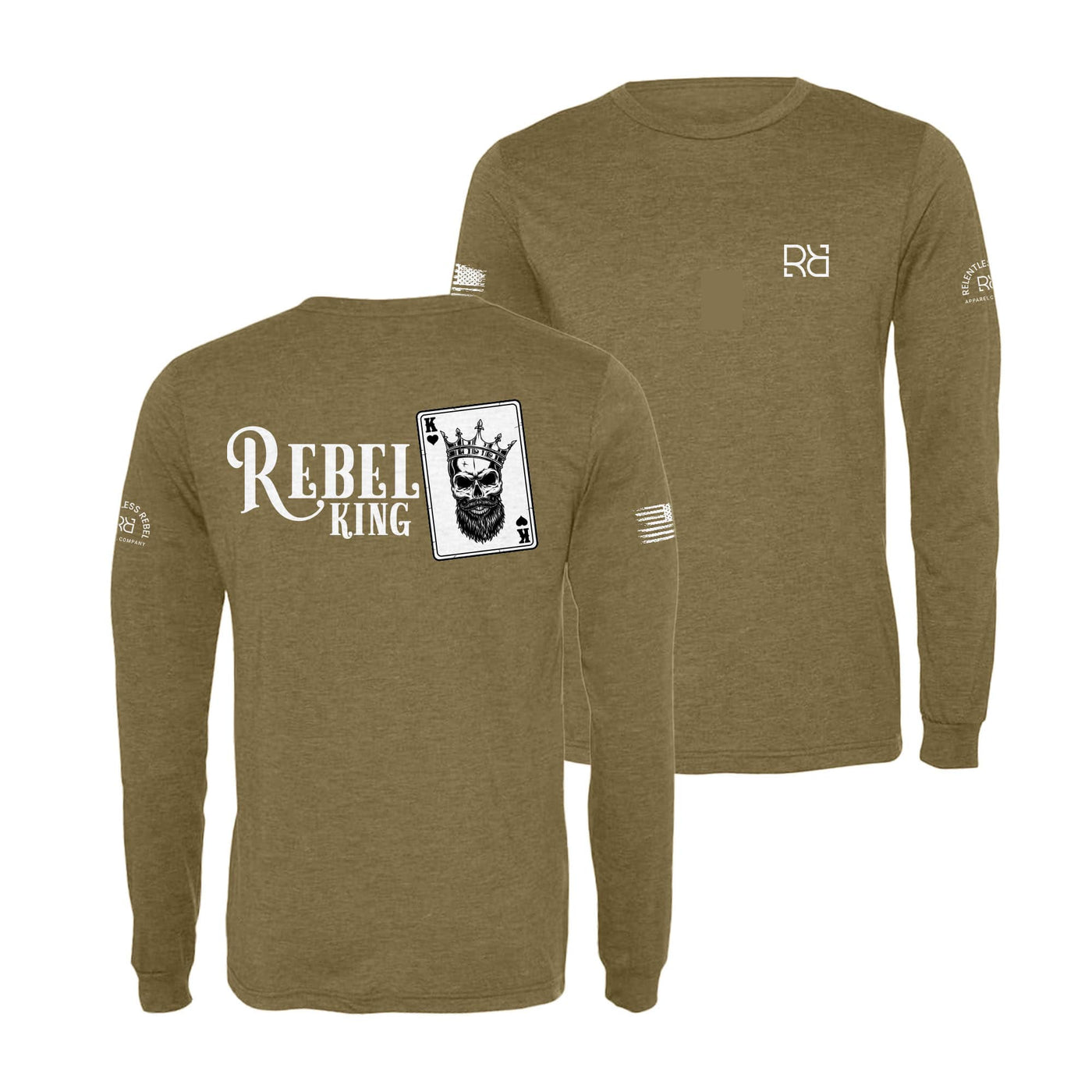 Olive Rebel King Men's Long Sleeve