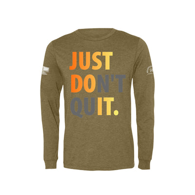 Just Don't Quit | Front | Men's Triblend Long Sleeve