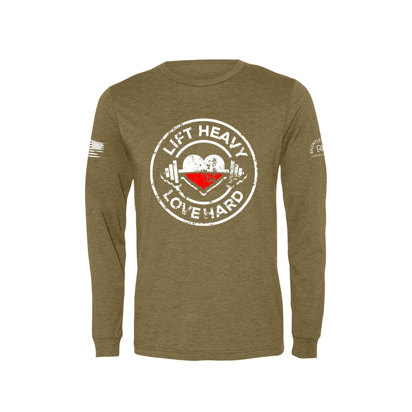 Olive Lift Heavy Love Hard Men's Long Sleeve