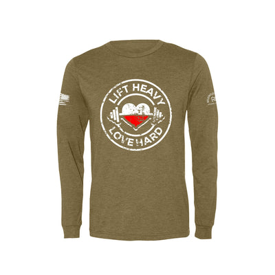 Olive Lift Heavy Love Hard Men's Long Sleeve