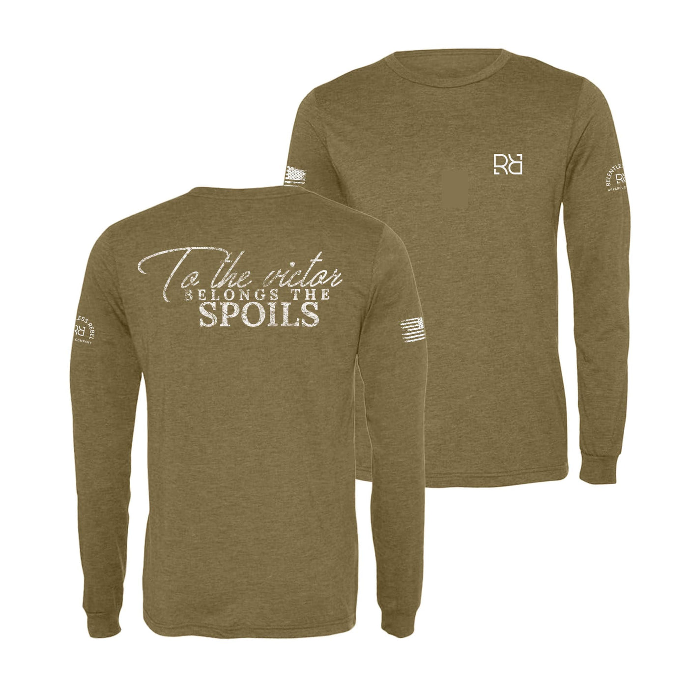 Olive To The Victor Belongs the Spoils Men's Long Sleeve