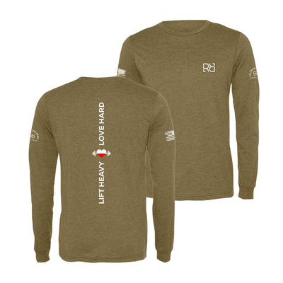 Olive Lift Heavy Love Hard Men's Long Sleeve