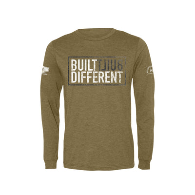 Olive Built Different Men's Long Sleeve