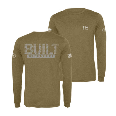 Olive Built Different Men's Long Sleeve