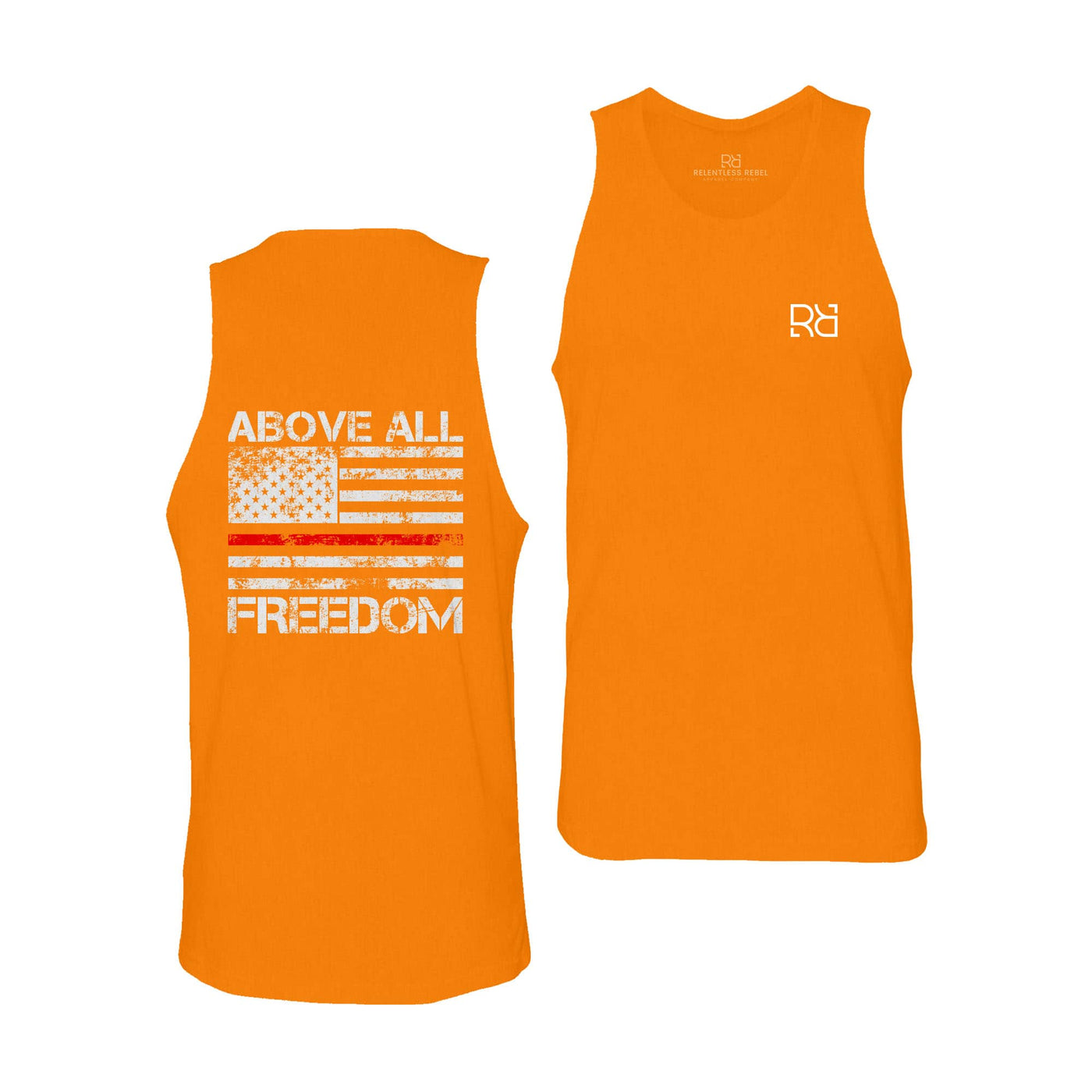 Orange Above All Freedom Men's Tank