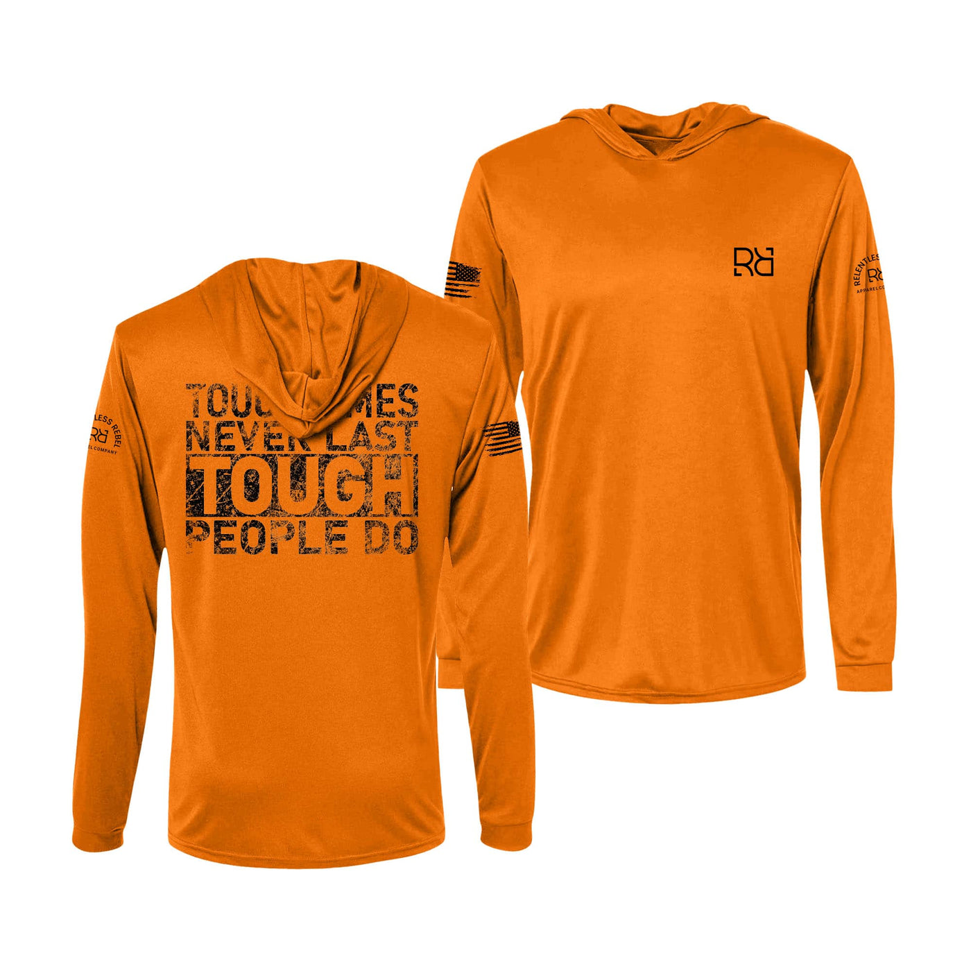 Orange Tough Times Never Last... Men's Long Sleeve Dry Fit