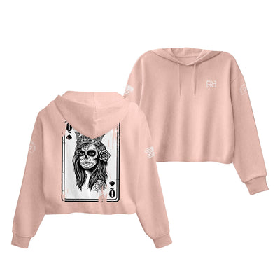 Peach Rebel Queen Women's Cropped Hoodie