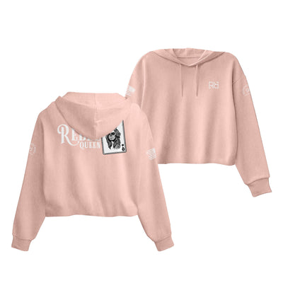 Peach Rebel Queen Women's Cropped Hoodie