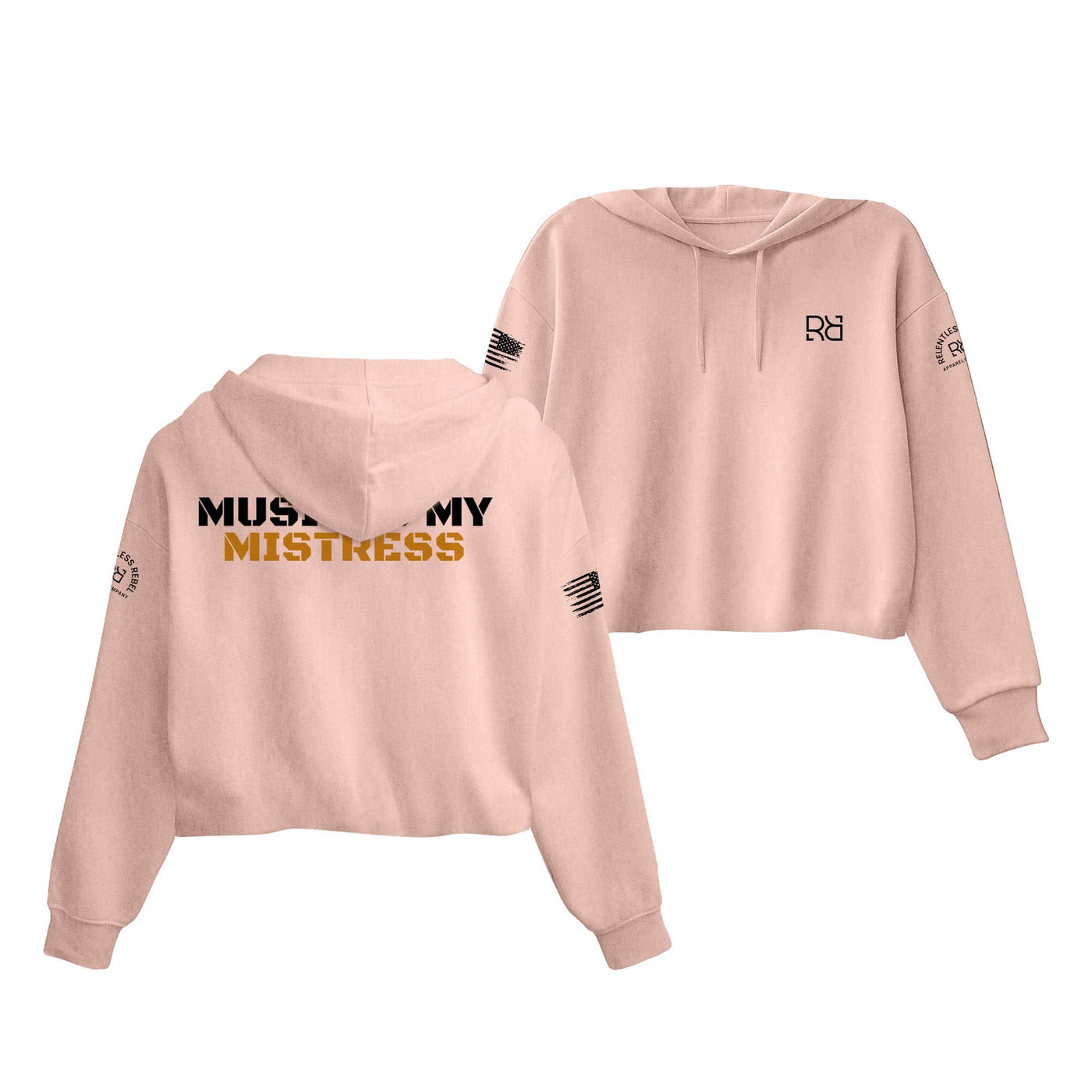 Peach Music is my Mistress Women's Cropped Hoodie