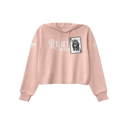 Peach Rebel Queen Women's Cropped Hoodie