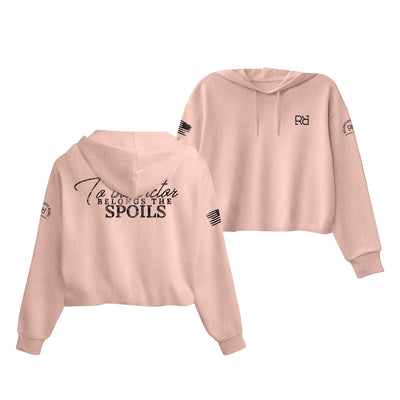 Peach To The Victors Belongs the Spoils Women's Cropped Hoodie