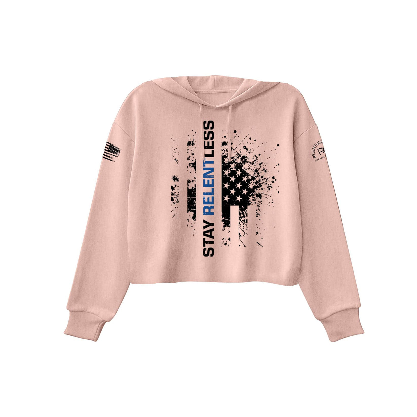 Peach Be Relentless Law Enforcement Edition Women's Cropped Hoodie