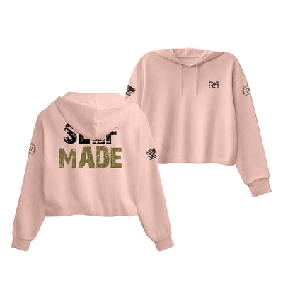 Peach Self Made Women's Cropped Hoodie