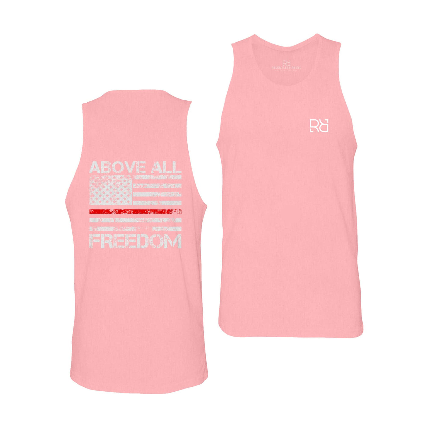 Pink Above All Freedom Men's Tank