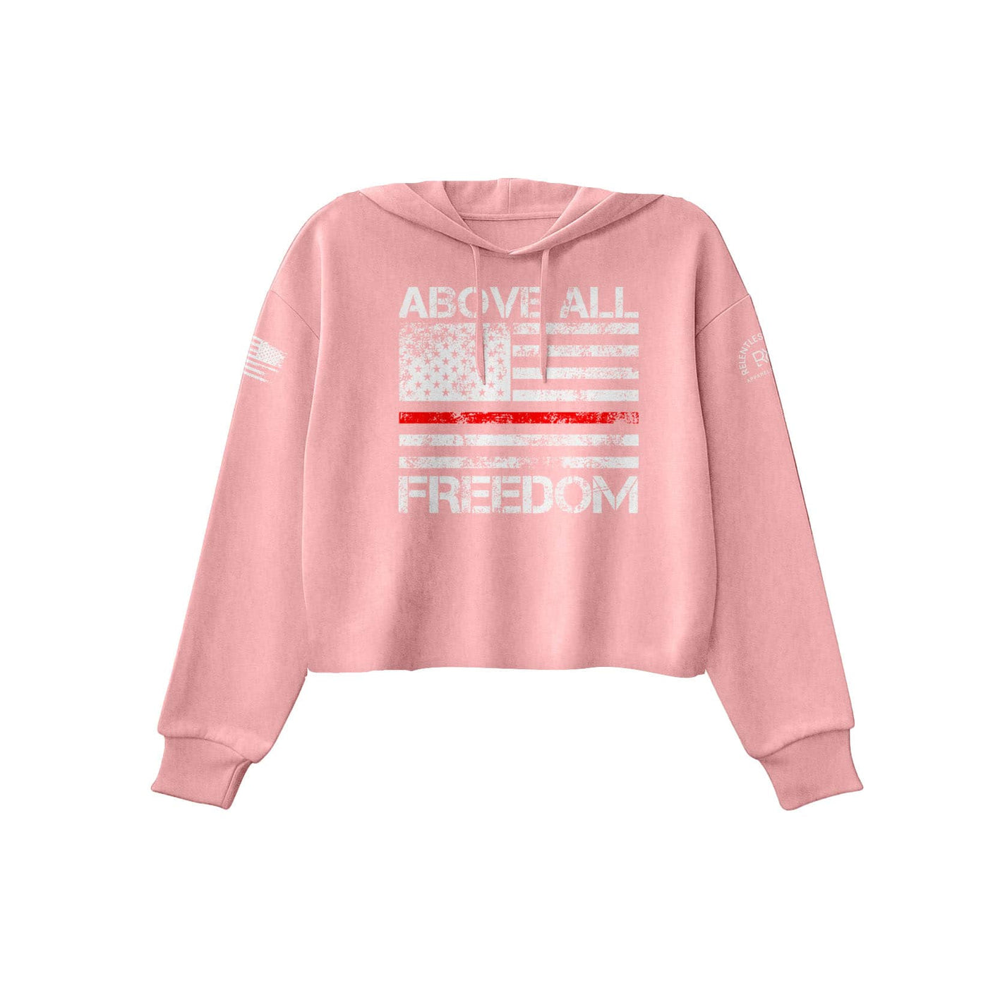 Pink Above All Freedom Women's Cropped Hoodie