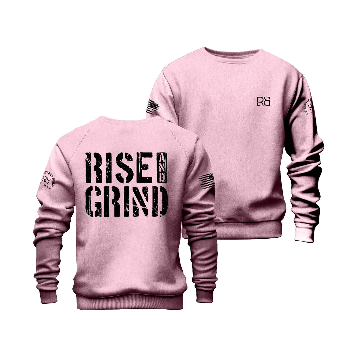 Pink Rise and Grind Crew Neck Sweatshirt