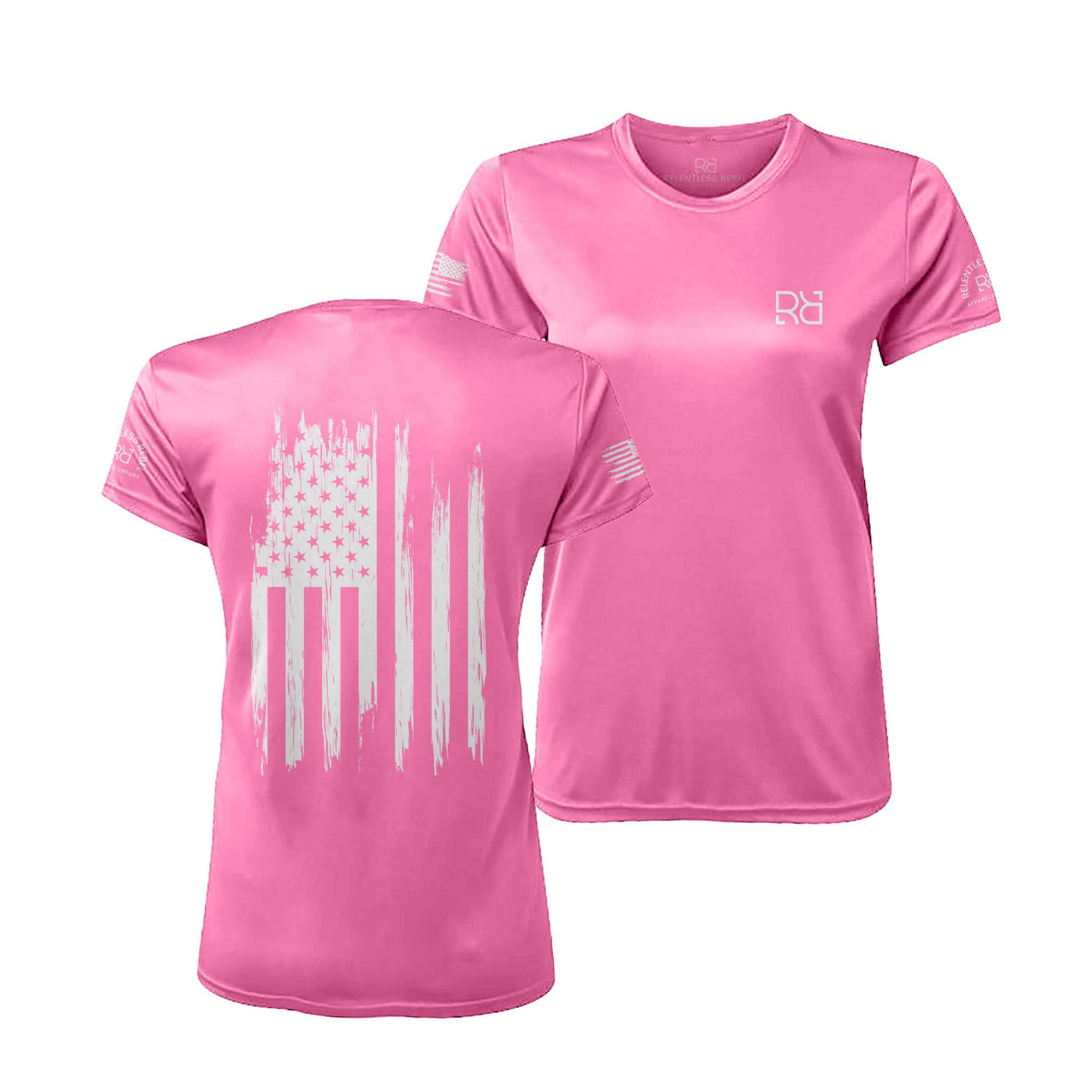 Pink Rebel Patriot Flag Women's Dry Fit Tee