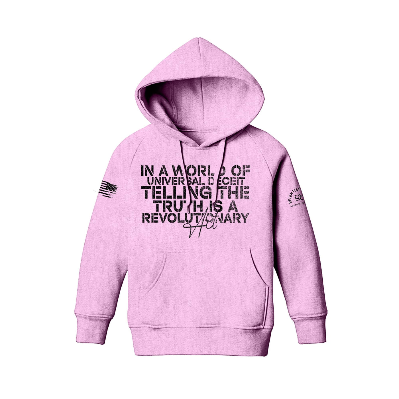 Pink In A World of Universal Deceit Youth Hoodie