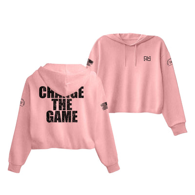 Pink Change the Game Women's Cropped Hoodie