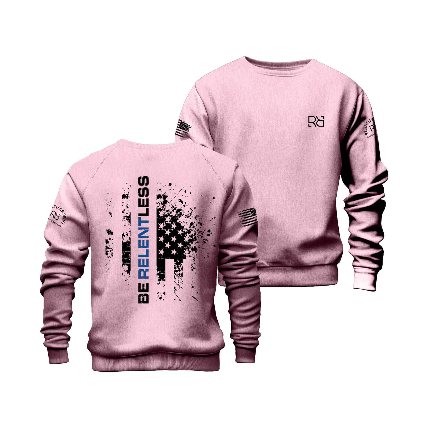 Pink Be Relentless Law Enforcement Edition Crew Neck Sweatshirt