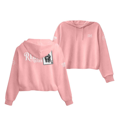 Pink Rebel Queen Women's Cropped Hoodie