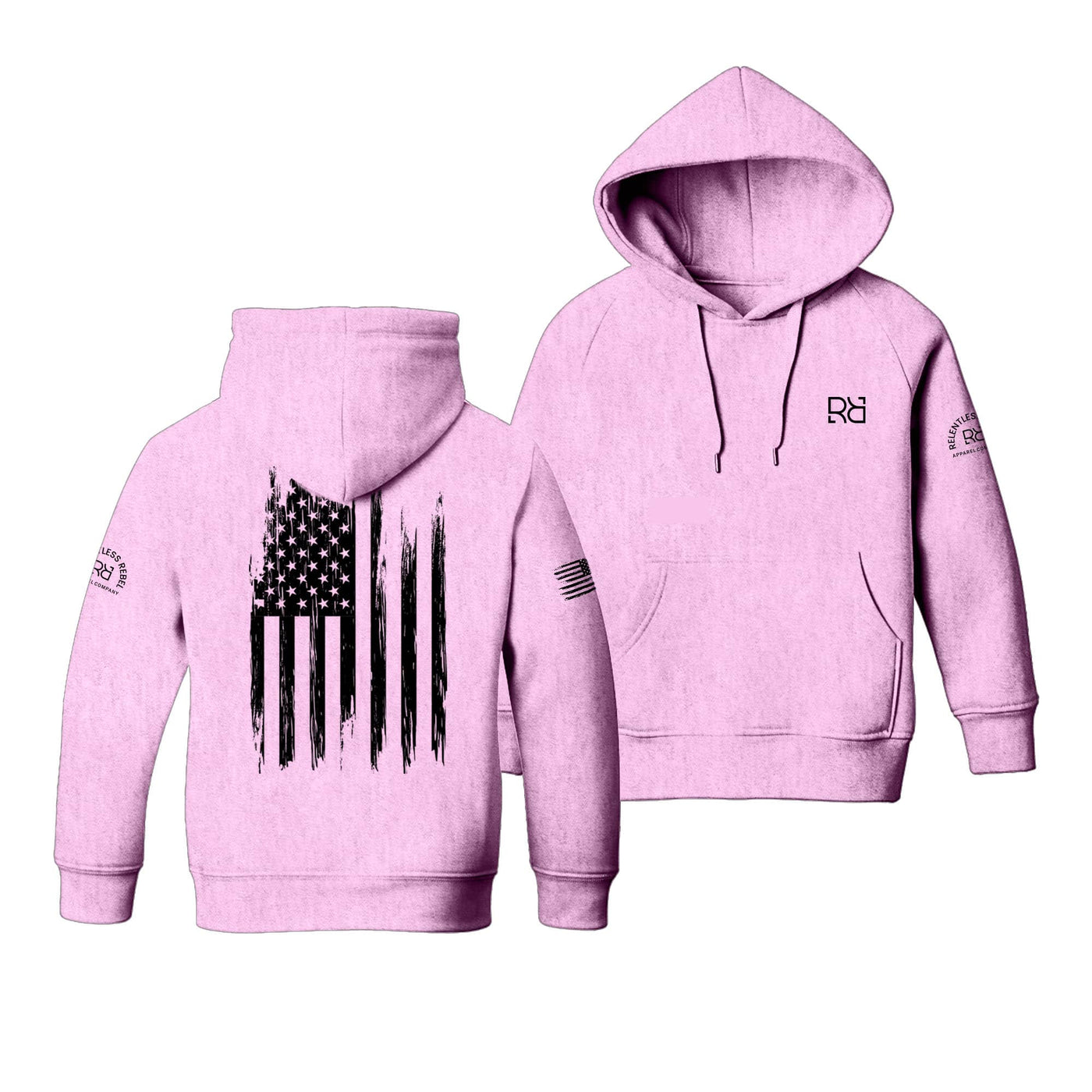 Pink Rebel Patriot Flag Youth Hoodie