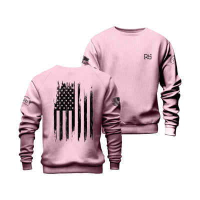 Pink Rebel Patriot Flag Crew Neck Sweatshirt