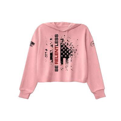 Pink Be Relentless Women's Cropped Hoodie