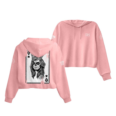 Pink Rebel Queen Women's Cropped Hoodie