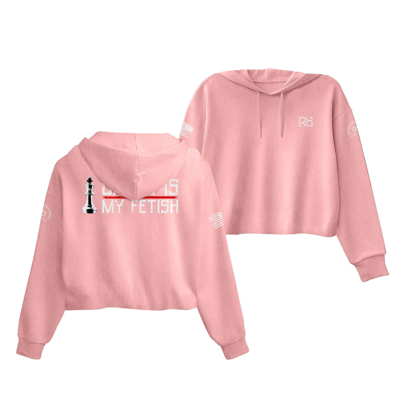 Pink Chess is my Fetish Women's Cropped Hoodie