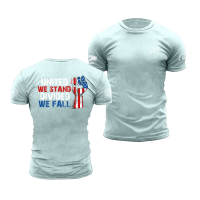 Prism Ice Blue United We Stand Divided We Fall | Premium Men's Tee