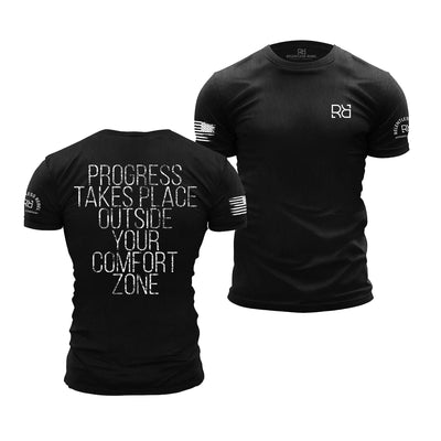 You Get What You Work For | Progress Takes Place | Black Men's Athlete Tee Bundle