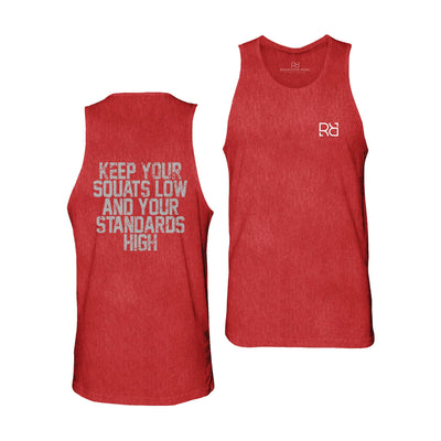 Red Keep Your Squats Low Men's Tank Top