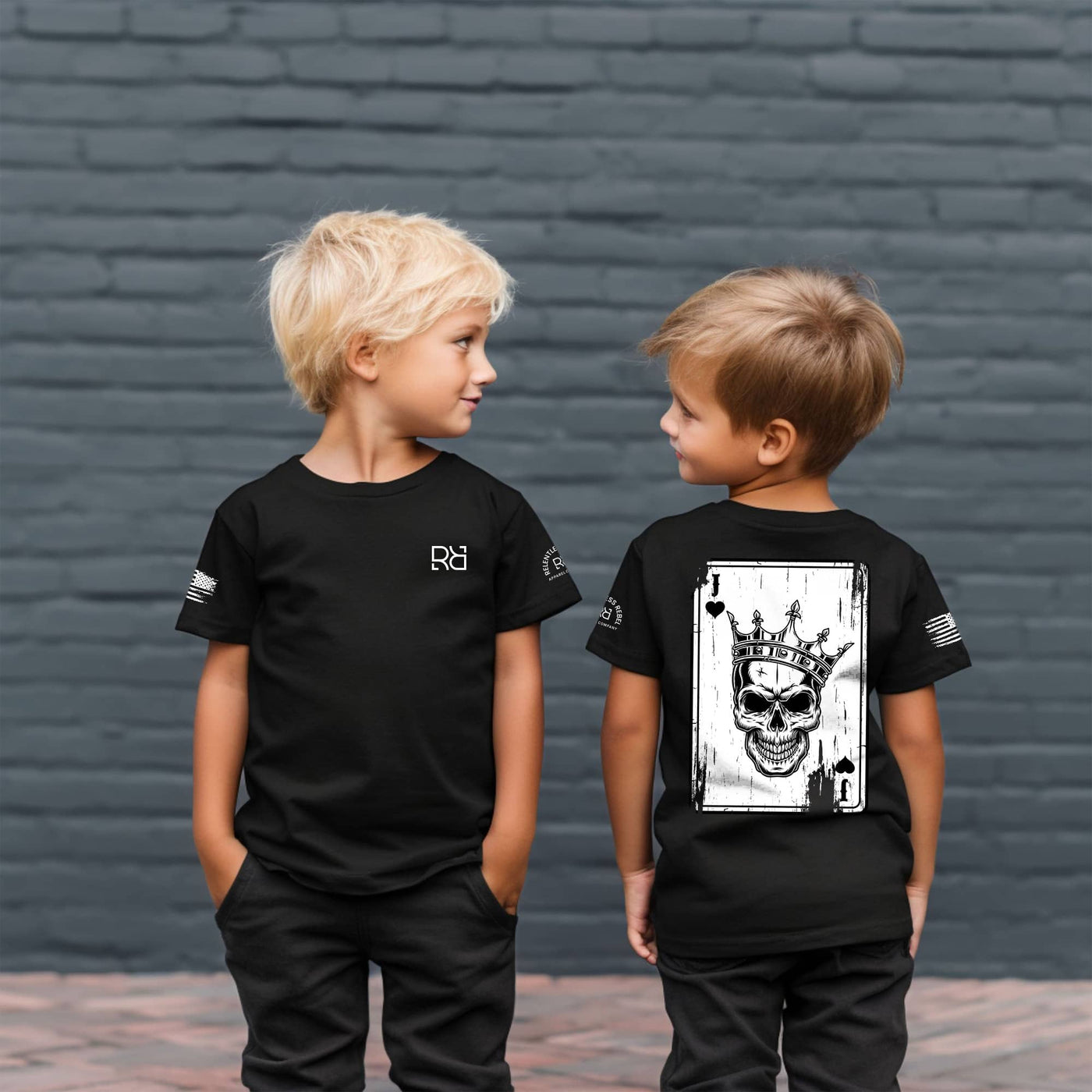 Solid Black Rebel Prince Rebel Jack Youth Tee